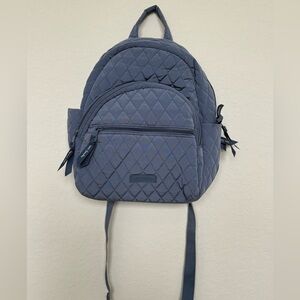 Vera Bradley Essential Compact Blue Quilted Backpack